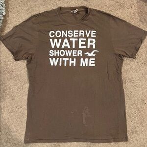 Hollister Brownish Grey Short Sleeve Tee